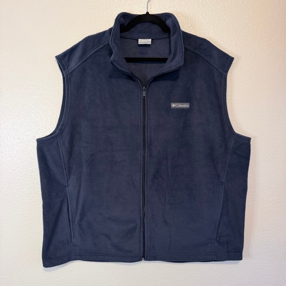 Columbia Men's Navy Blue Fleece Vest Size XXL